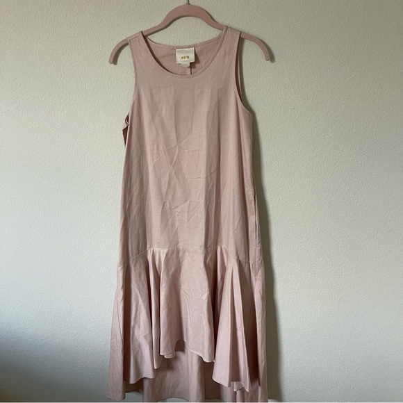 Anthropologie Maeve High Low Coquette blush pink Dress Women’s Size XS - Picture 2 of 4